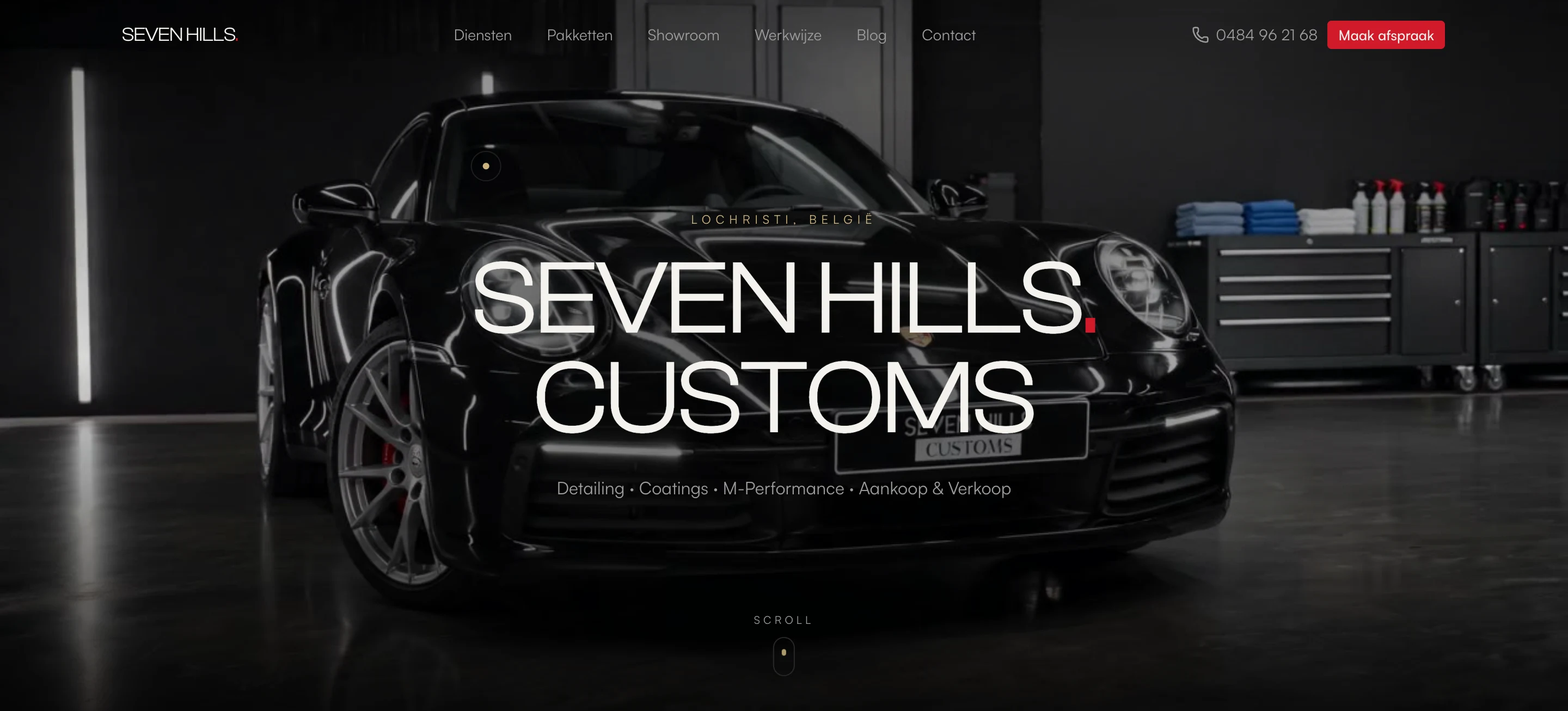 Voorbeeld van een website die we bouwden voor Seven Hills Customs
